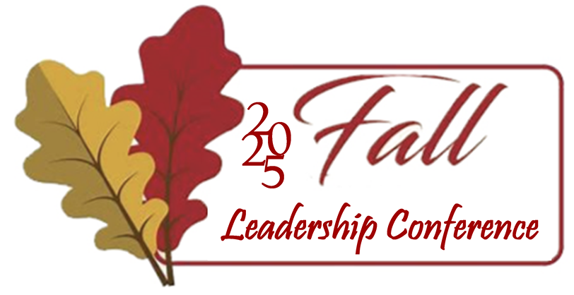 View the 2025 Fall Graphic and read the slogan, "Learn more about the fall leadership conference at the Collegiate FLC website."