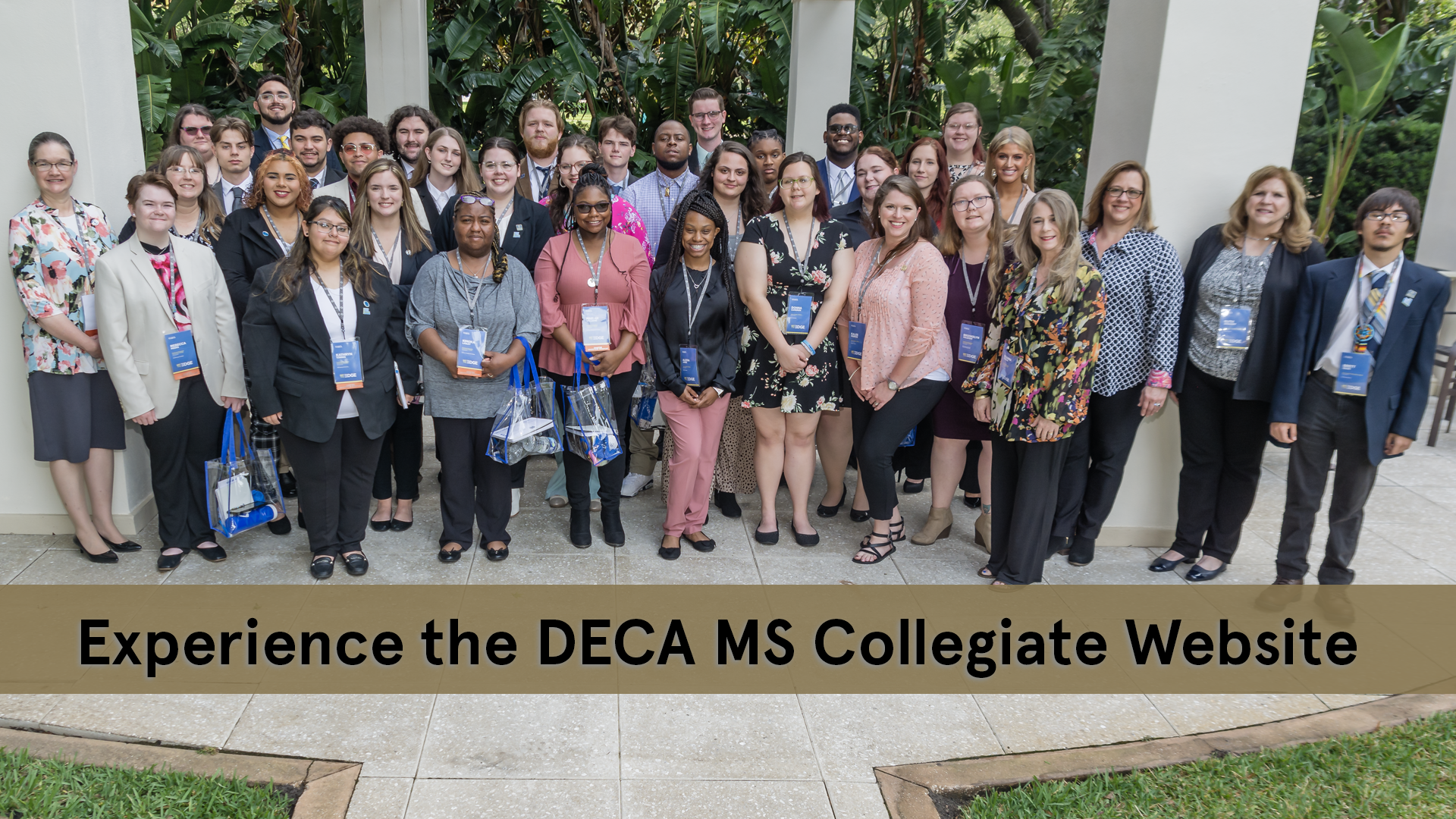 DECA advisors and students group photograph before the first event at the 2023 ICDC in Orlando, FL.