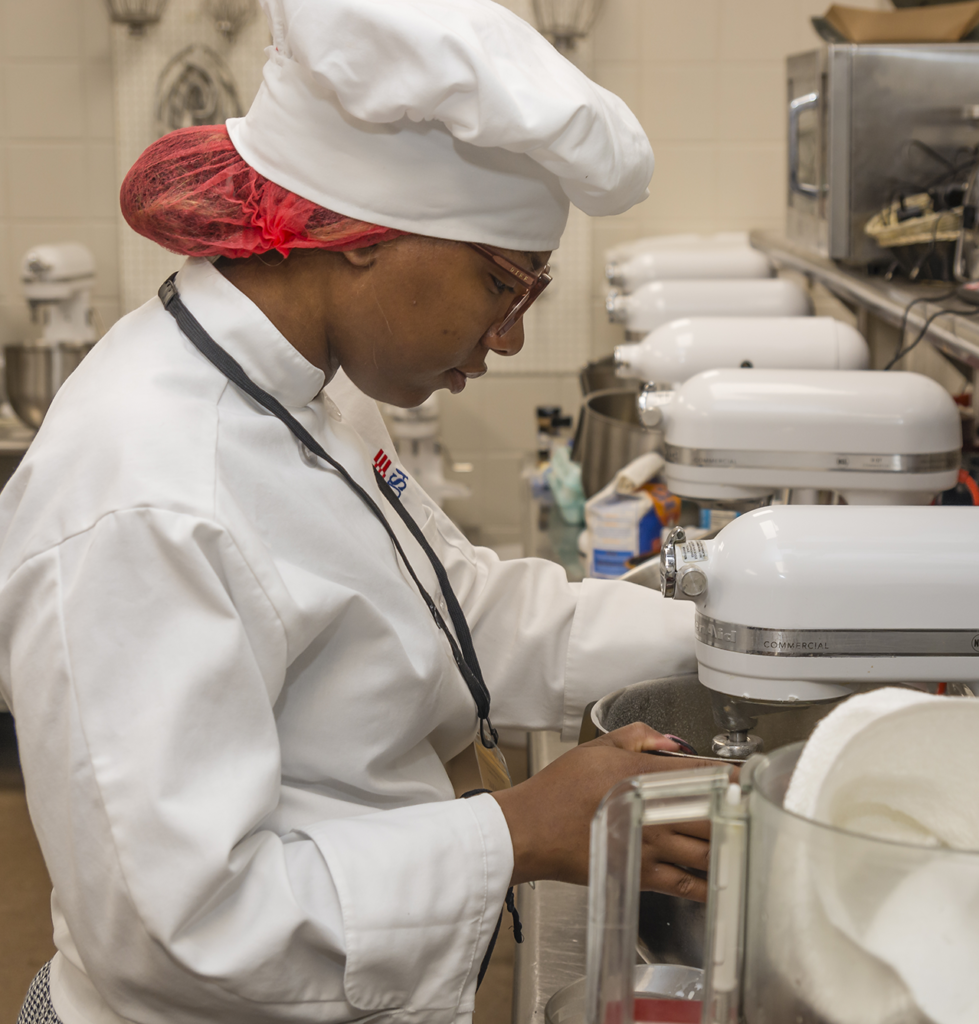 Culinary student competes in the 2024 state competition.