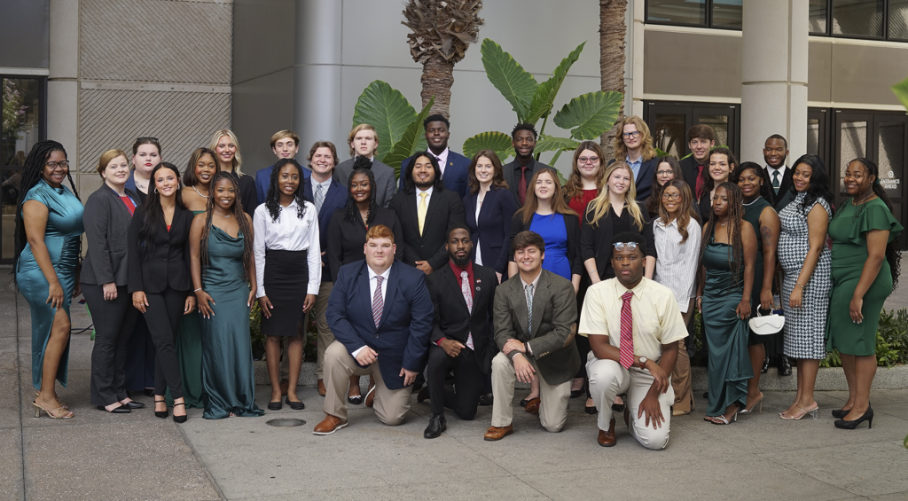 Attendees poise for a group photograph at the 2024 FBLA national competition.